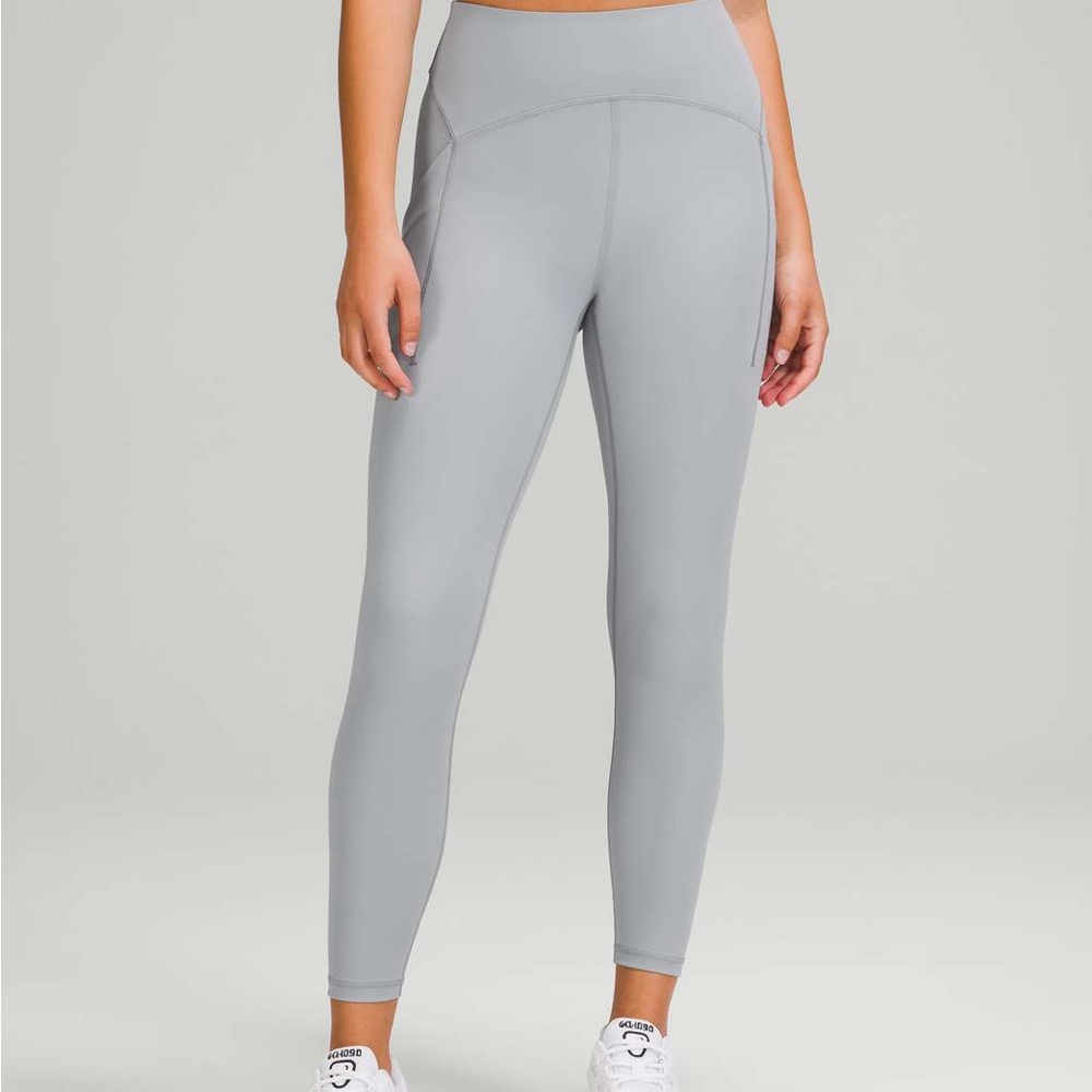 Lululemon Thigh Leggings Power Thru 25” Rhino Grey 4 (Small)